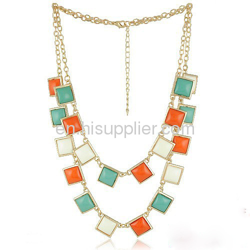 Kate Spade Double Layer Candy Square Beaded Necklaces