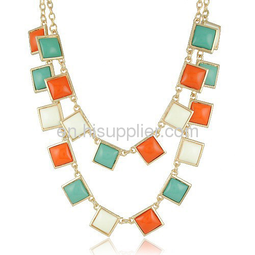 Kate Spade Double Layer Candy Square Beaded Necklaces