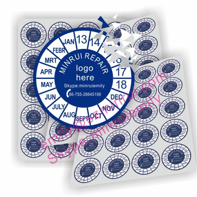 Custom Round Date Warranty Stickers,Round Warranty Labels,Destructive Label