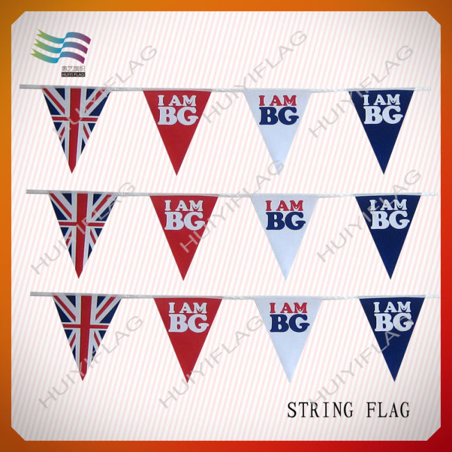 decorative polyester pennant string flags