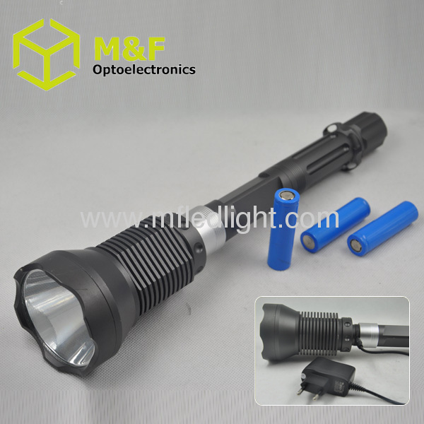 Rechargeable cree super bright flashlight police torch light