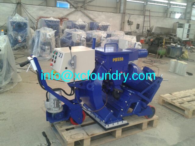 horizontal movable shot blasting machine