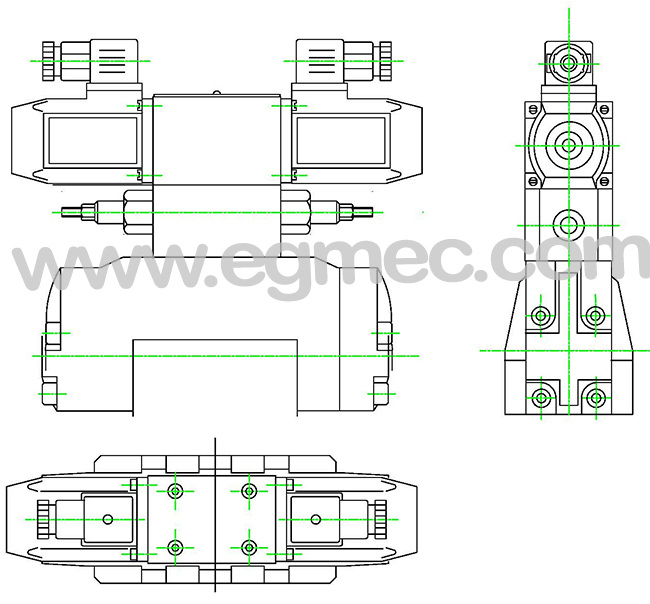 NG10 WEH10 Electro hydraulic Operated Directional Control Valve ISO 4401 Subplate Mounting