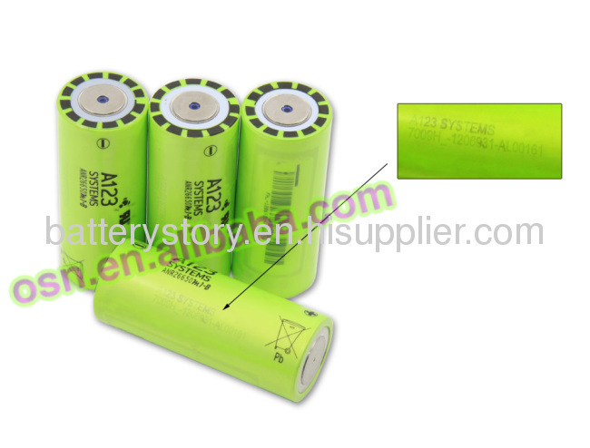 A123 Lifepo4 26650 2.5ah Rechargeable Battery 