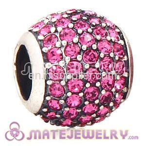 Wholesale Rondelle european Sterling Silver Crystal Beads Ball