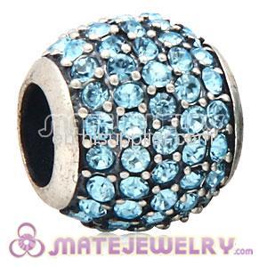 Wholesale Rondelle european Sterling Silver Crystal Beads Ball