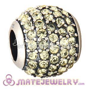 Wholesale Rondelle european Sterling Silver Crystal Beads Ball