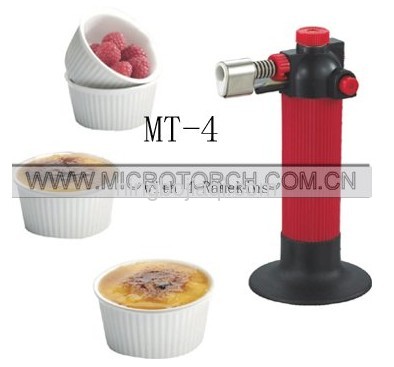 Refilled Creme Brulee Burner with 4 ramekins Features MT-4N