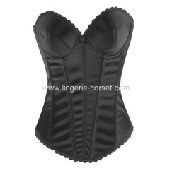 sexy black overbust corset