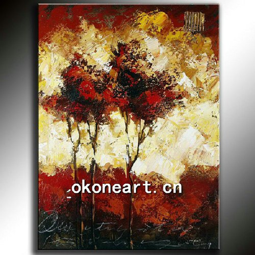Modern abstract oil painting on canvas