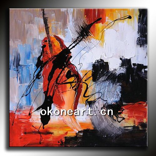 Handmade abstract oil painting on canvas