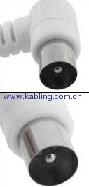 Coaxial TV Aerial Cable 90 Degree Male To Female Fly Lead