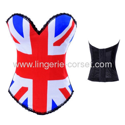 Printed The Union Jack overbust corset