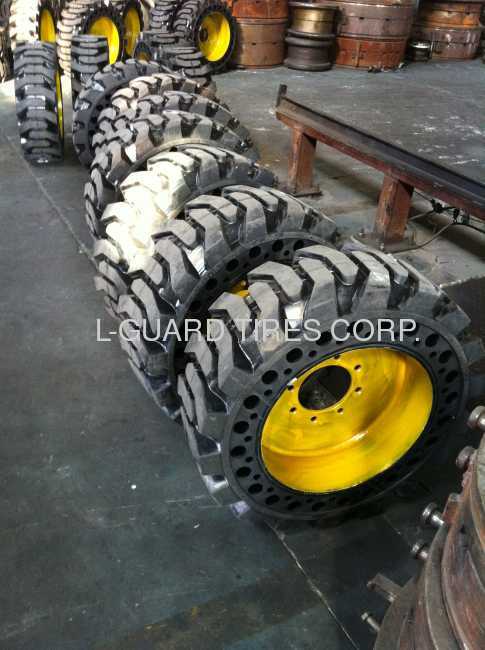 10-16.5 12-16.5 Llantas de minicargadores, solid bobcat tires 