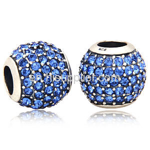 european Sapphire 925 Sterling Silver Crystal Beads For Bracelets Sale