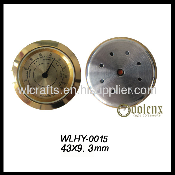 Round Cigar Humidor Gold Hygrometer , good for all kinds of Cigar