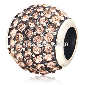 Sterling Silver 925Pandora Crystal Charm Beads For european Bracelets