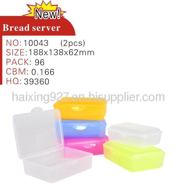 Plastic sandwich box, plastic bread box