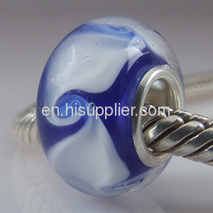 925 Silver Core MURANO GLASS BEAD fit european Charm Bracelet