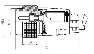 electronic circular wire plug