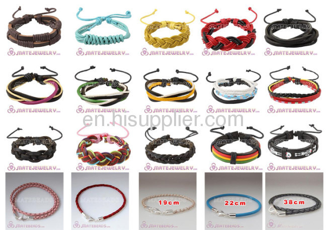 Wholesale 2013 Jewelry,Fashion Handmade Friendship Leather Wrap Bracelet Cheap 