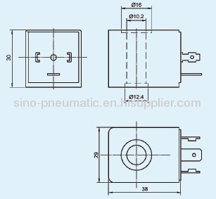 IP65 10mm Turbo solenoid coil for pulse jet valves DC24V