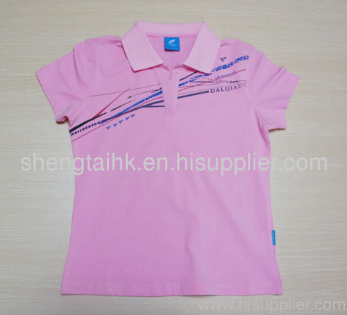 women printing polo shirt