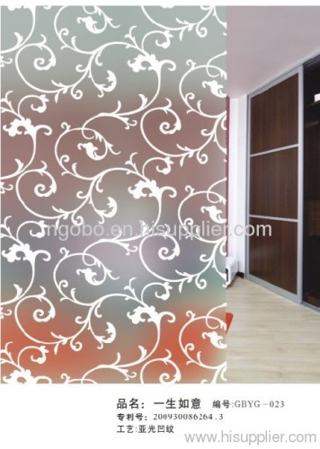 Acid etched glass GBYG-023