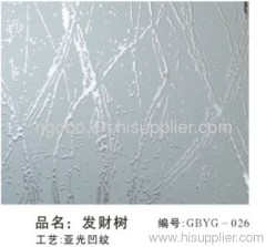 Acid etched glass GBYG-026
