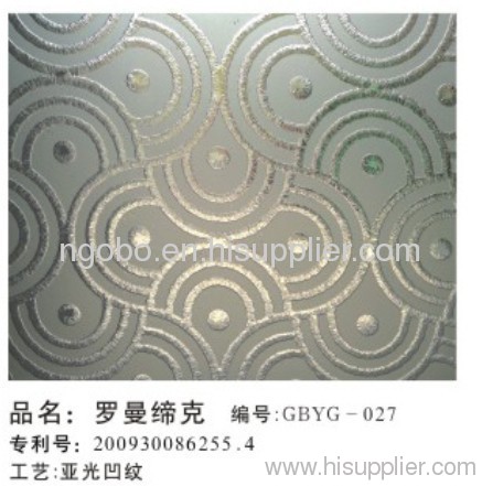 Acid etched glass GBYG-027