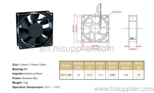 120mmx120mmx38mm Axial Fans