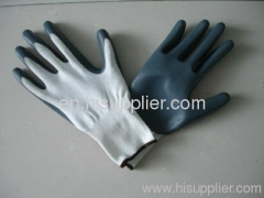 nitrile coated safety working gloves