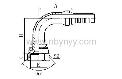 90°SAE FEMALE 90°CONE HYDRAULIC HOSE FITTING PIPE FITTING