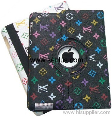 LV leather ipad cover with smart function