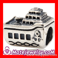 Brilliant 925 Sterling Silver Ship Charm Beads european Aboard Charms Cheap