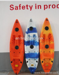 Kinds of colors Conger plastic single kayak fishing kayak with rod holders