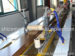 Wood and plastic profile extrusion machine line