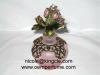 flower cap alloy oil perfume bottles