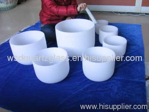 Good quality frosted quartz singing bowls hot size made in china
