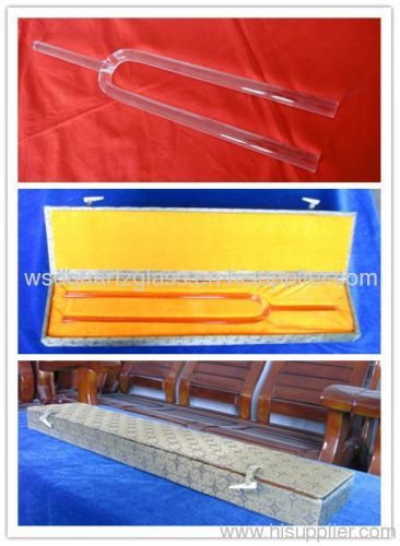 clear tuning fork good quality with carrying case and mallet