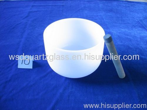 10 inch frosted quartz crystal singing bowl