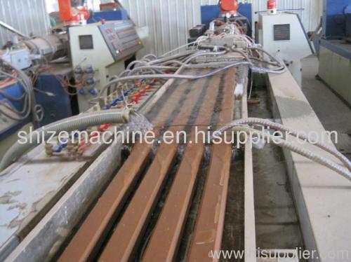 Wood plastic profile extrusion line