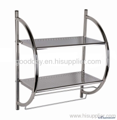 2 tier bathroom wall rack