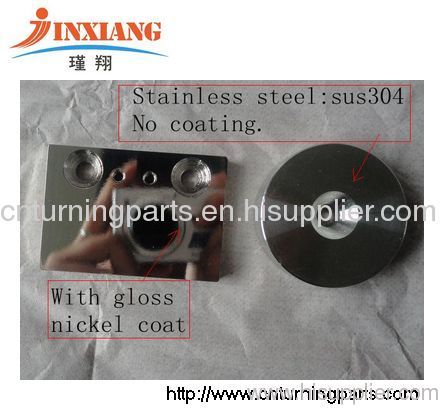 metal turned parts with bright nickel plating