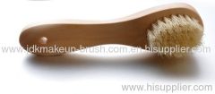 Wood handle facial cleaning brush