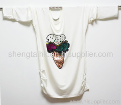 hot sale round neck women t shirt