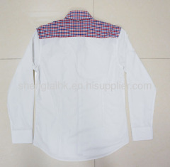 white mix strip fashion men's shirt