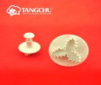 Fondant Cake Cutter Plungers Three Leaf Holly