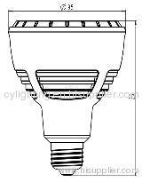 7W Φ95mm×126mm PC Plastic Shell E27 LED Spot Light Used As LED Track Light