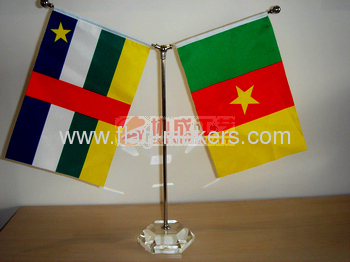 Y style white Crystal table flag